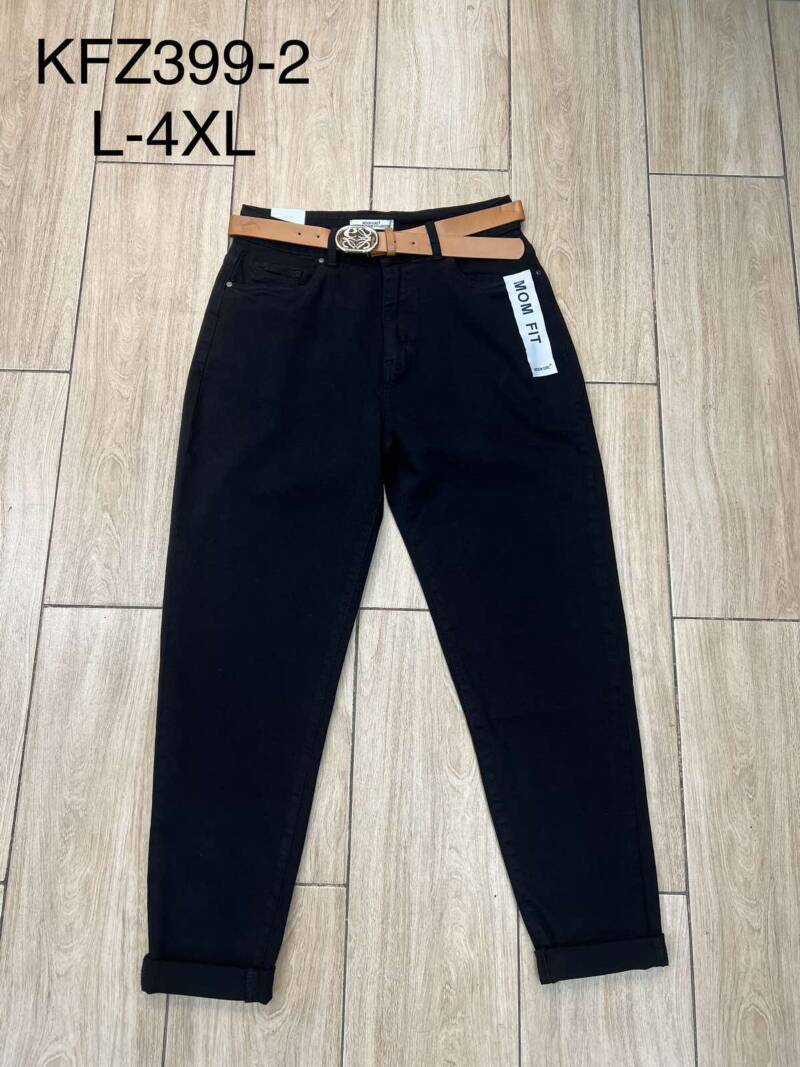 Spodnie damskie jeansy Roz L-4XL, 1 Kolor Paczka 10 szt