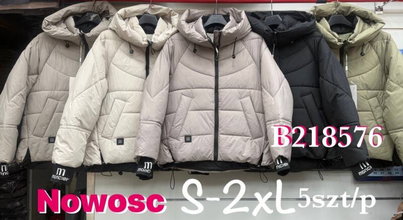 Kurtki damskie zimowe  Roz S-2XL, 1 Kolor Paczka 5 szt