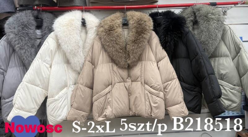 Kurtki damskie zimowe  Roz S-2XL, 1 Kolor Paczka 5 szt