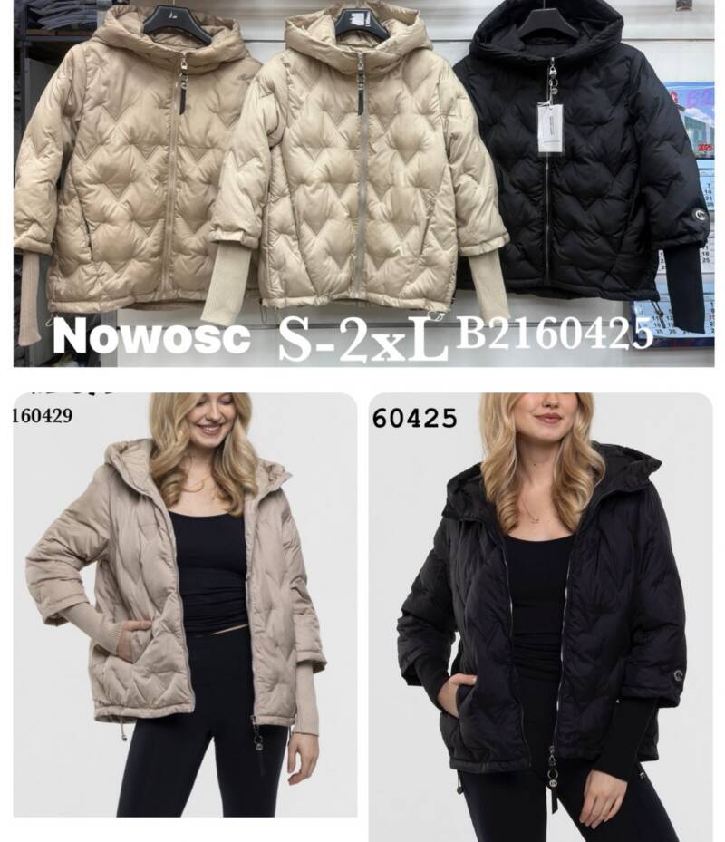 Kurtki damskie zimowe  Roz S-2XL, 1 Kolor Paczka 5 szt