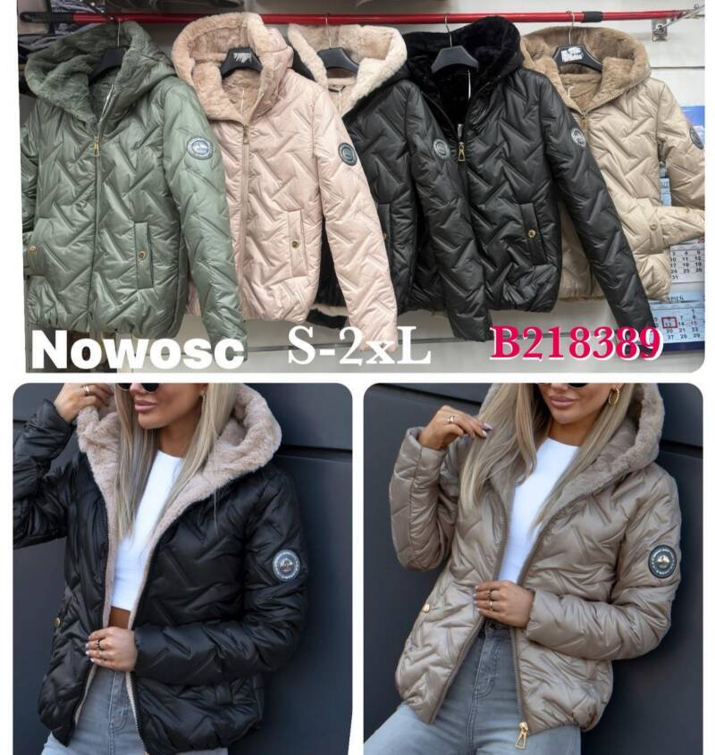 Kurtki damskie zimowe  Roz S-2XL, 1 Kolor Paczka 5 szt