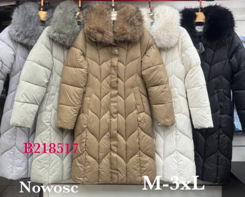 Kurtki damskie zimowe  Roz M-3XL, 1 Kolor Paczka 5 szt
