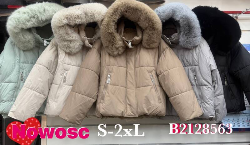 Kurtki damskie zimowe  Roz S-2XL, 1 Kolor Paczka 5 szt