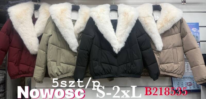 Kurtki damskie zimowe  Roz S-2XL, 1 Kolor Paczka 5 szt
