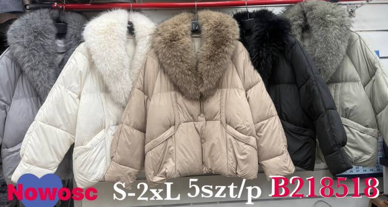 Kurtki damskie zimowe  Roz S-2XL, 1 Kolor Paczka 5 szt