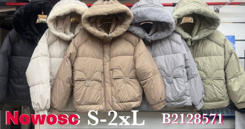 Kurtki damskie zimowe  Roz S-2XL, 1 Kolor Paczka 5 szt