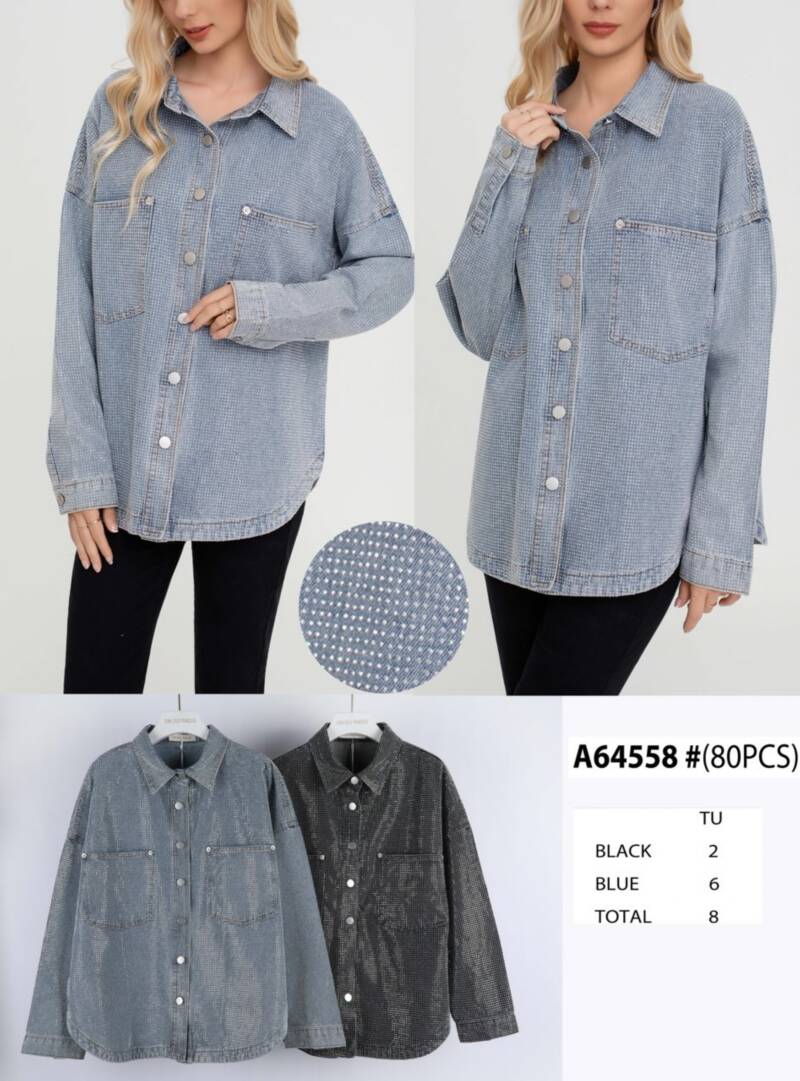 Kurtka damska jeansy (Francja produkt) Roz Standard, 1 Kolor .Paczka 8 szt.