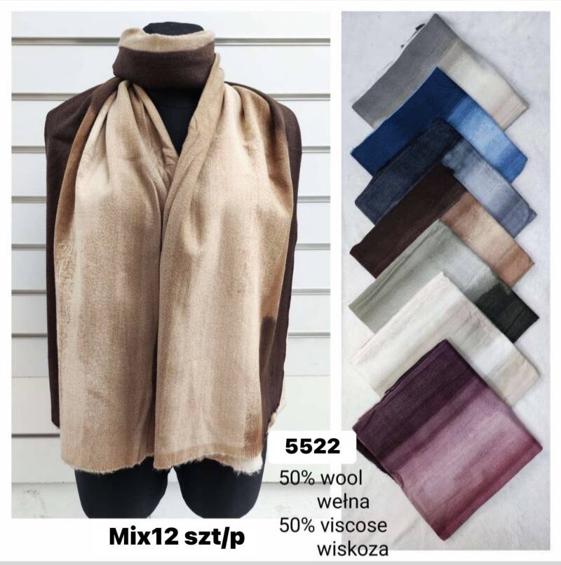 Szaliki damskie Roz Standard Mix kolor Paczka 12 szt 