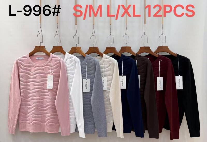 Swetry damskie Roz S/M-L/XL. Mix kolor. Paczka 12 szt