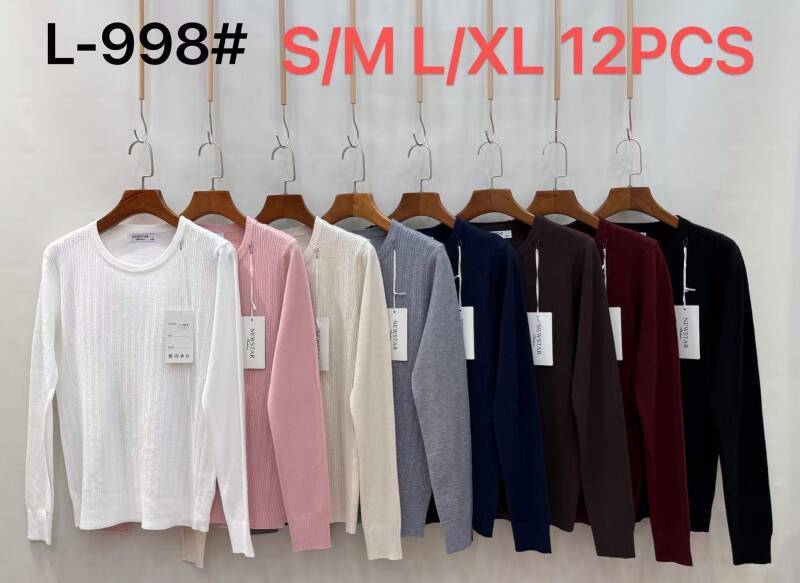Swetry damskie Roz S/M-L/XL. Mix kolor. Paczka 12 szt