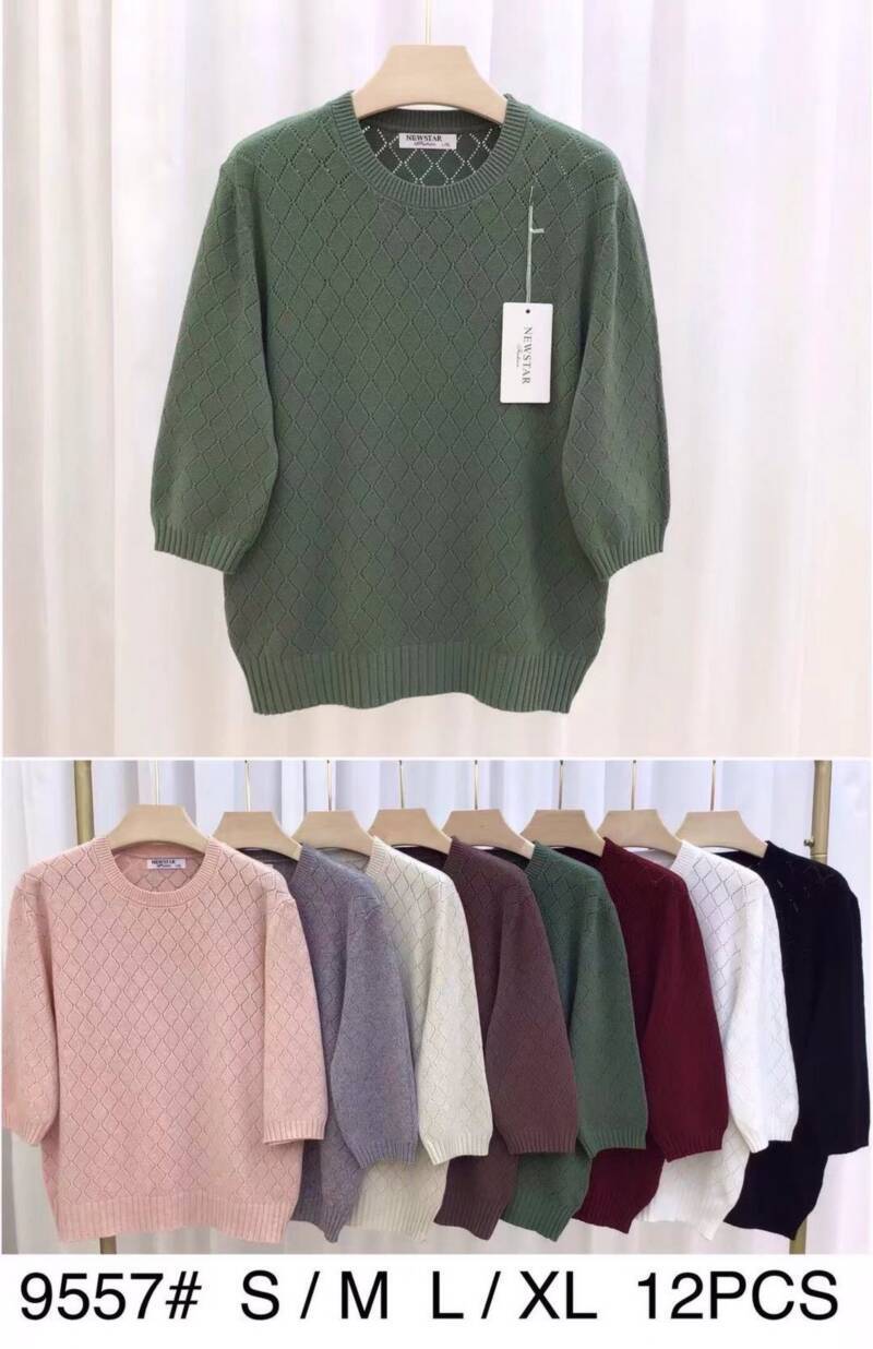 Swetry damskie Roz S/M-L/XL. Mix kolor. Paczka 12 szt