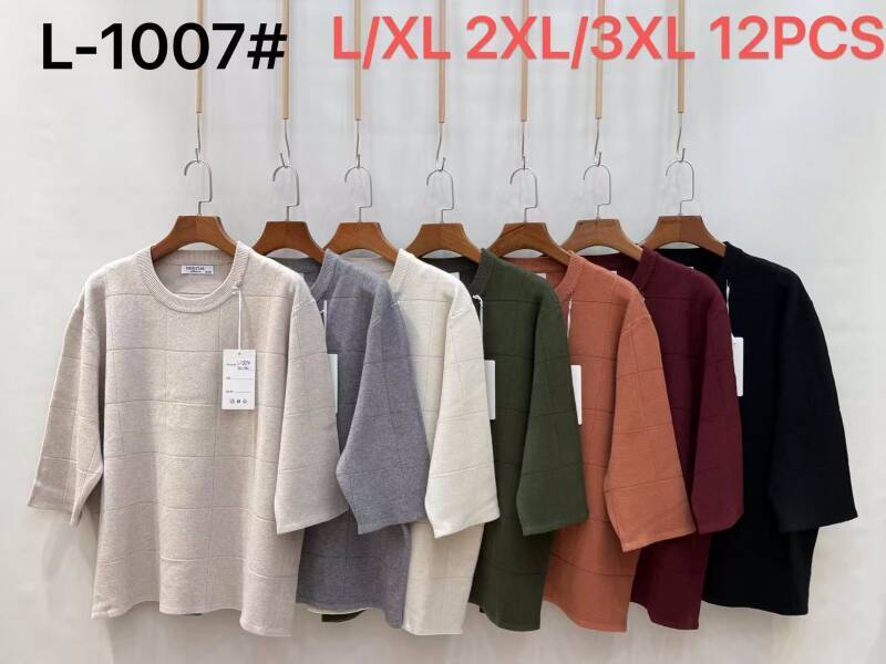 Swetry damskie Roz L-3XL. Mix kolor. Paczka 12 szt