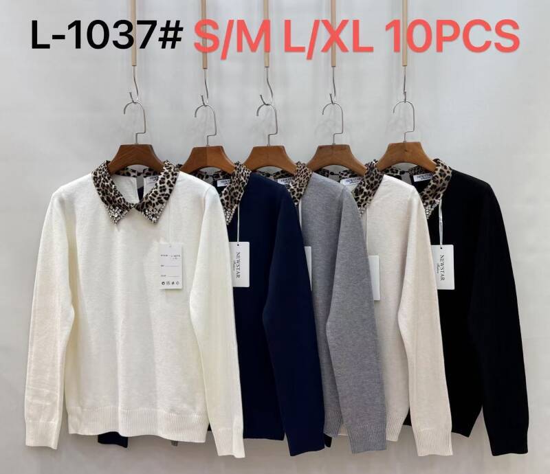 Swetry damskie Roz S/M-L/XL. Mix kolor. Paczka 12 szt