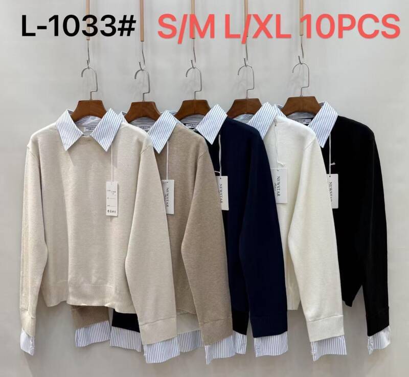 Swetry damskie Roz S/M-L/XL. Mix kolor. Paczka 10 szt