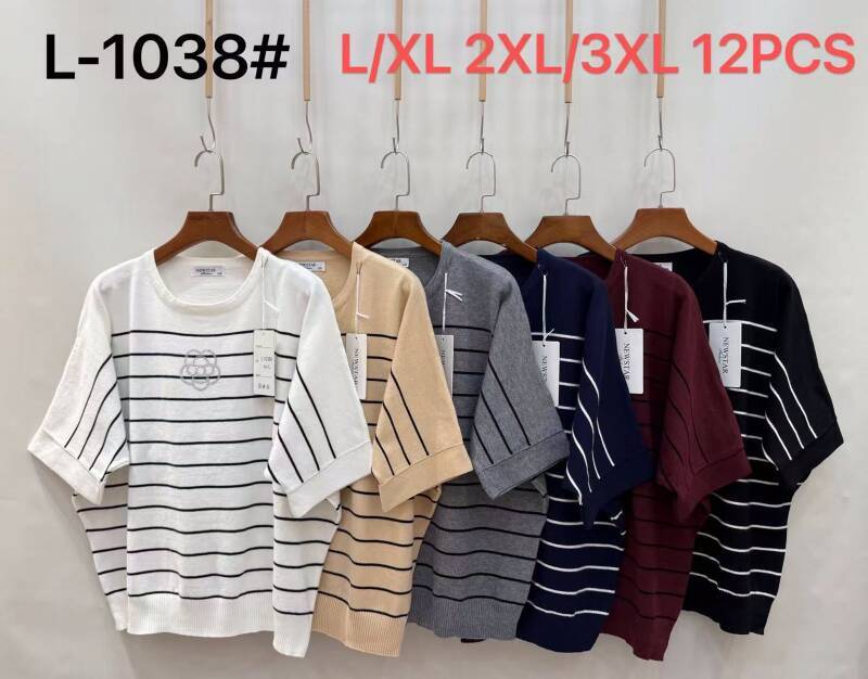 Swetry damskie Roz L-3XL. Mix kolor. Paczka 12 szt
