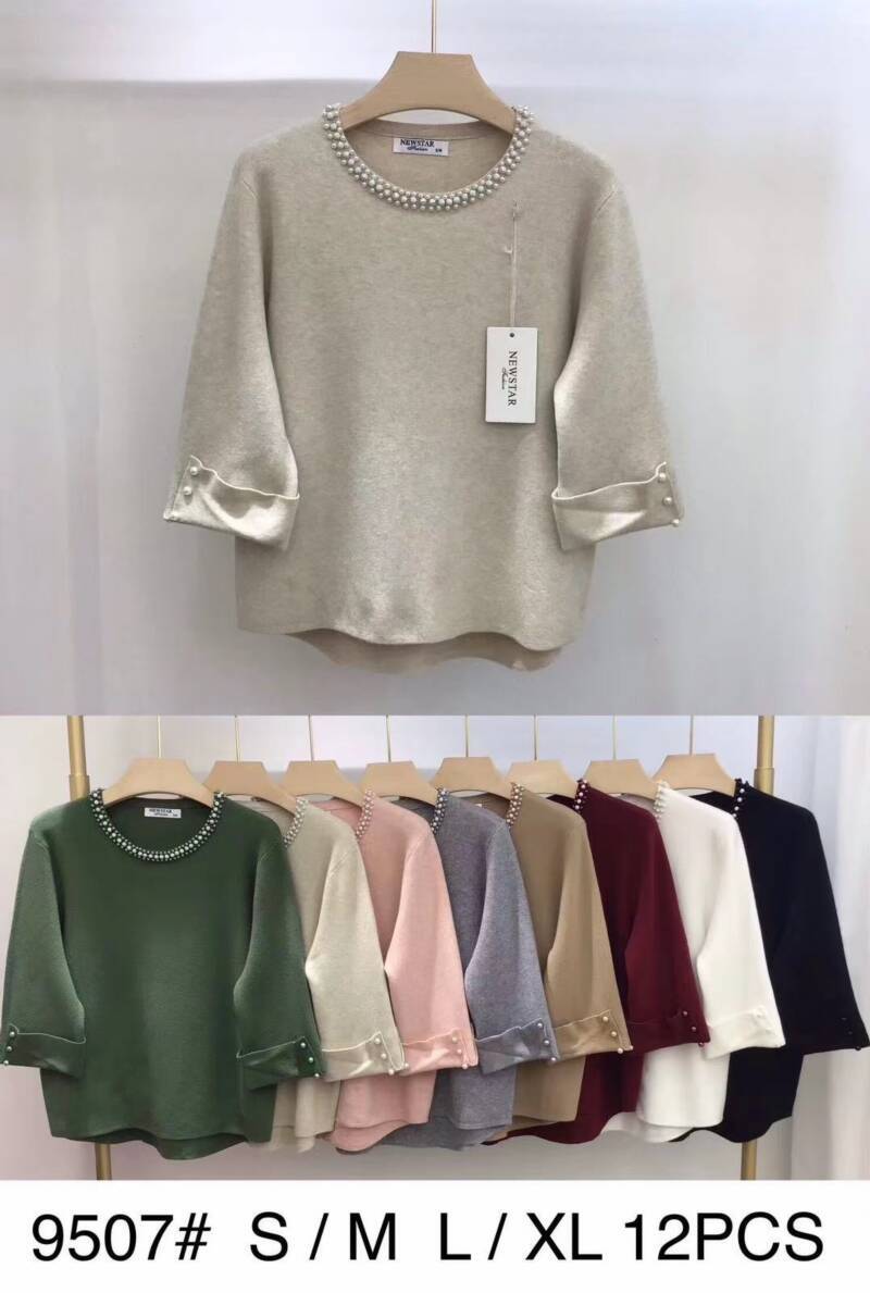 Swetry damskie Roz S/M-L/XL. Mix kolor. Paczka 12 szt