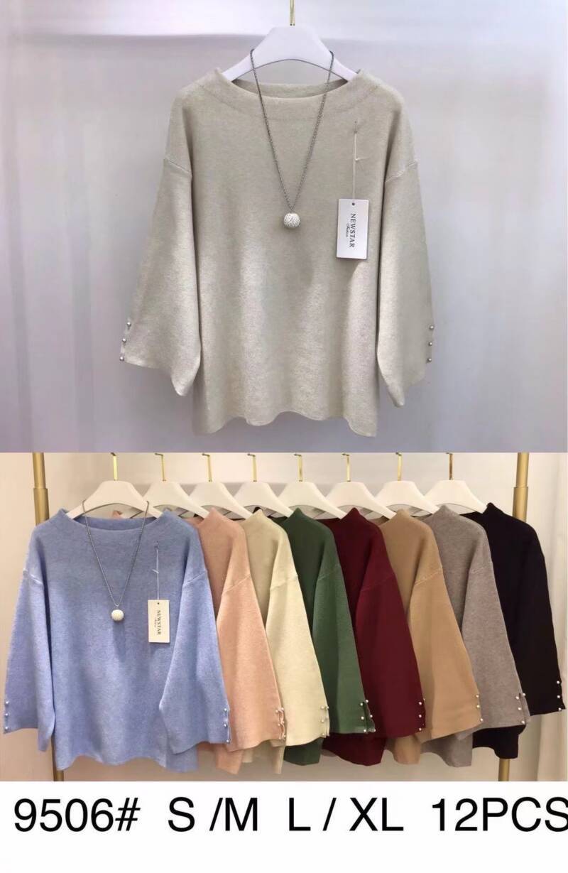 Swetry damskie Roz S/M-L/XL. Mix kolor. Paczka 12 szt