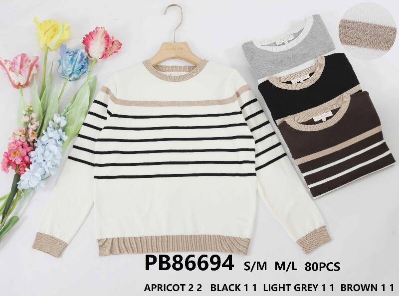 Swetry damskie (Francja produkt) Roz S/M-M/L, Mix Kolor .Paczka 10 szt.
