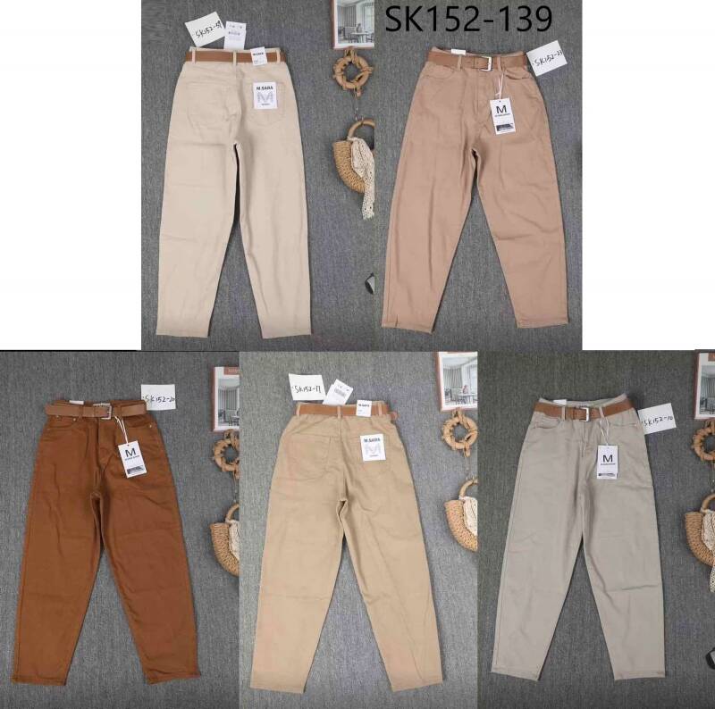 Spodnie damskie jeansy Roz XS-XL, 1 Kolor Paczka 10 szt