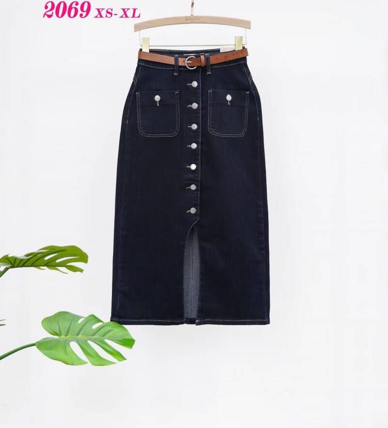  Spódnice damskie jeansy Roz XS-XL, 1 Kolor Paczka 12 szt