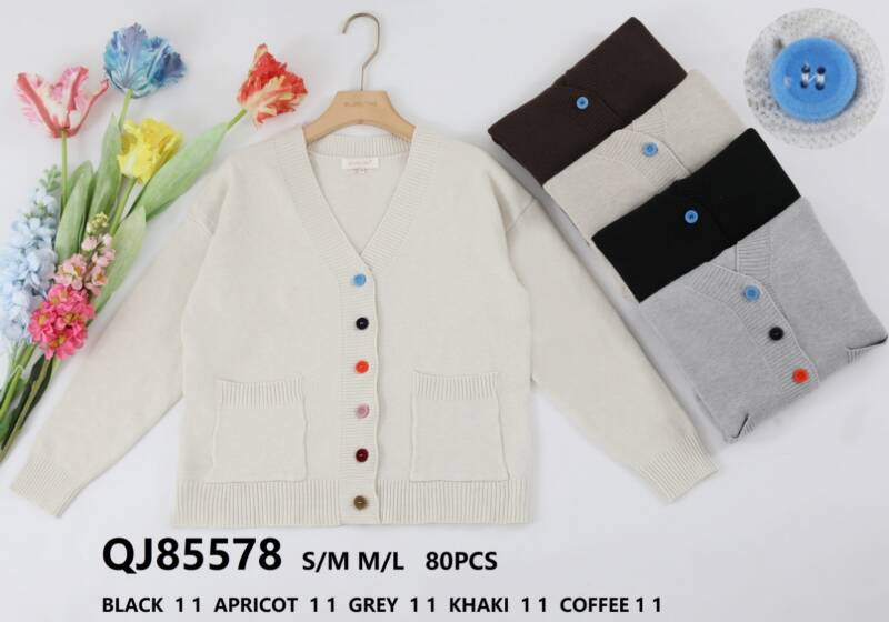 Swetry damskie (Francja produkt) Roz S/M-M/L, Mix Kolor .Paczka 10 szt.