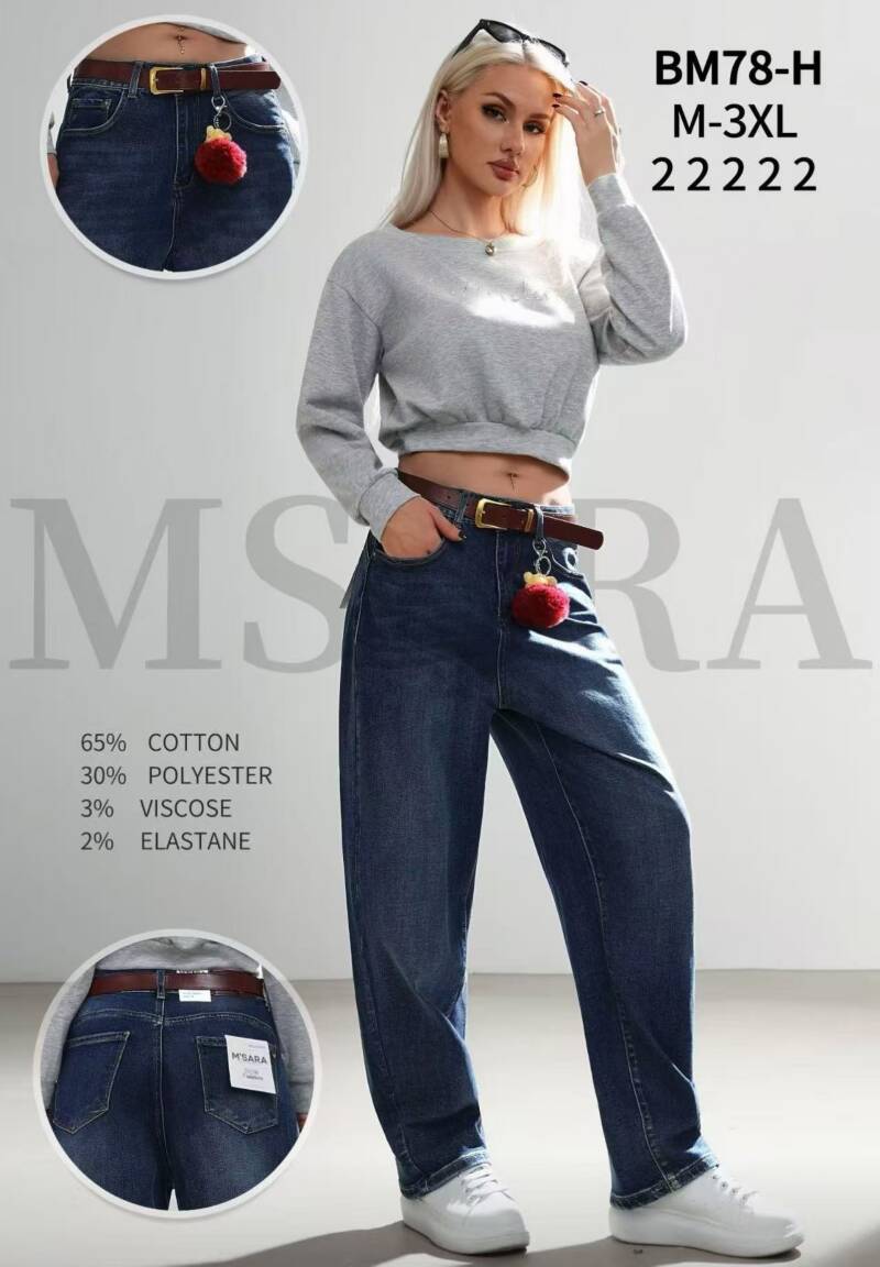 Spodnie damskie jeansy Roz M-3XL, 1 Kolor Paczka 10 szt