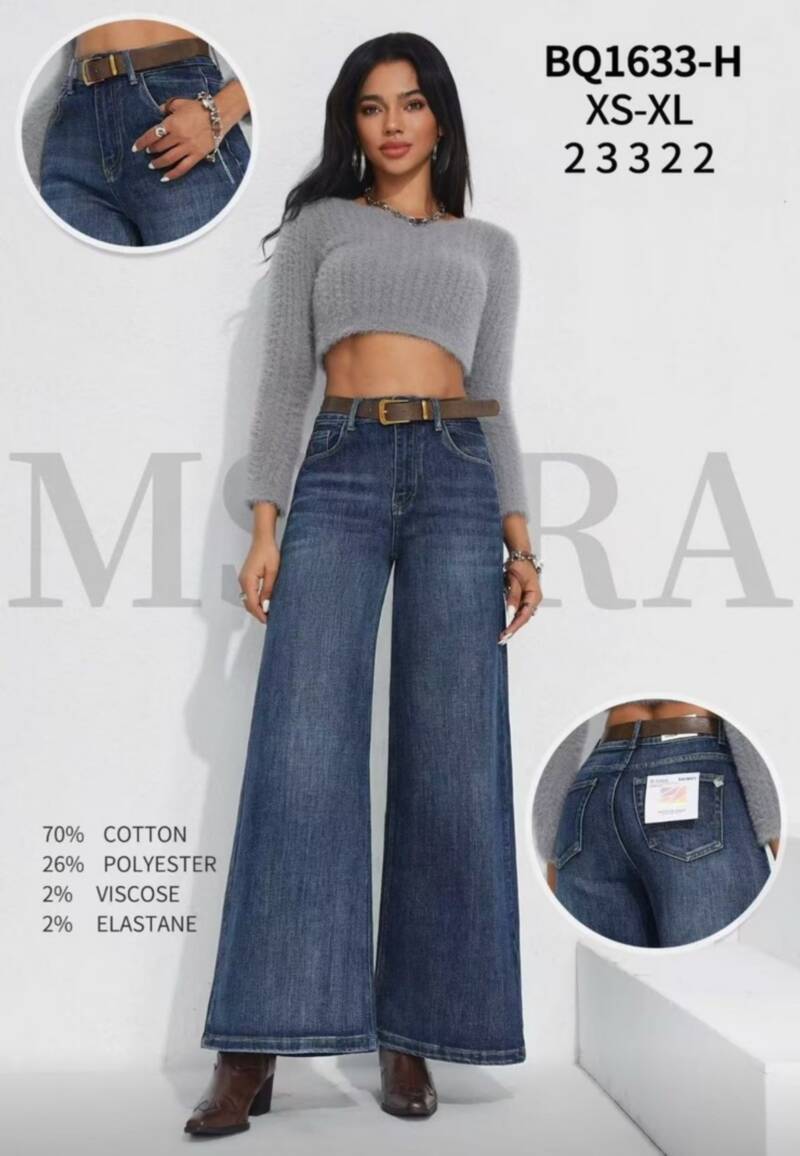 Spodnie damskie jeansy Roz XS-XL, 1 Kolor Paczka 12 szt