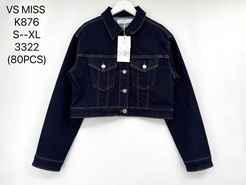 Kurtki damskie jeansy Roz S-XL, 1 Kolor Paczka 10 szt