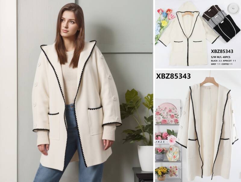 Narzutka damska (Francja produkt) Roz S/M-M/L, Mix Kolor .Paczka 8 szt.