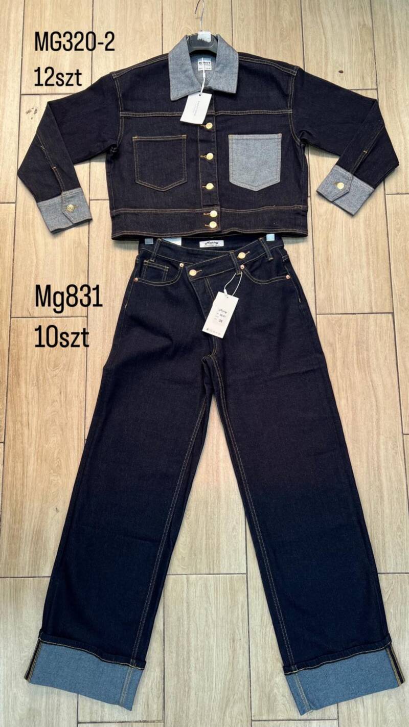 Komplet damskie jeansy Roz XS-XL, 1 Kolor Paczka 10 szt
