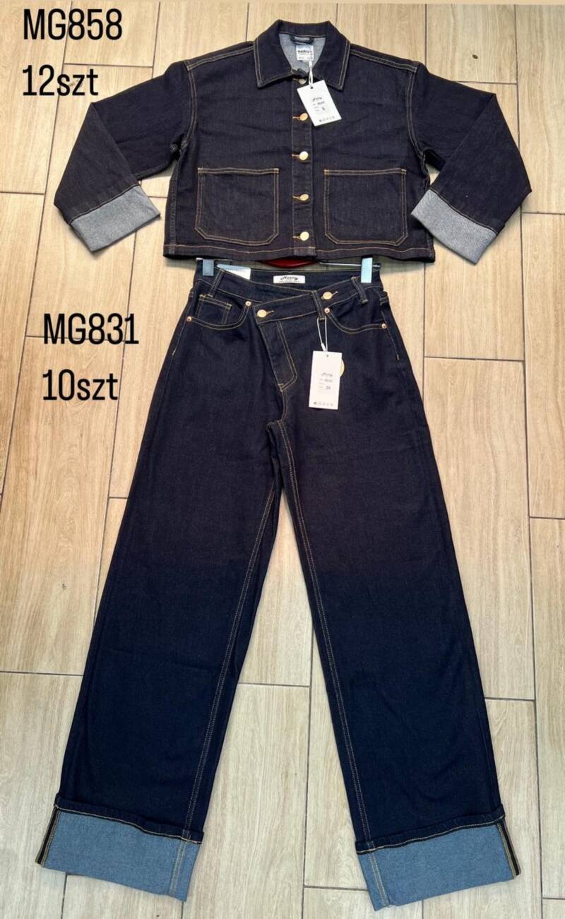 Komplet damskie jeansy Roz XS-XL, 1 Kolor Paczka 10 szt