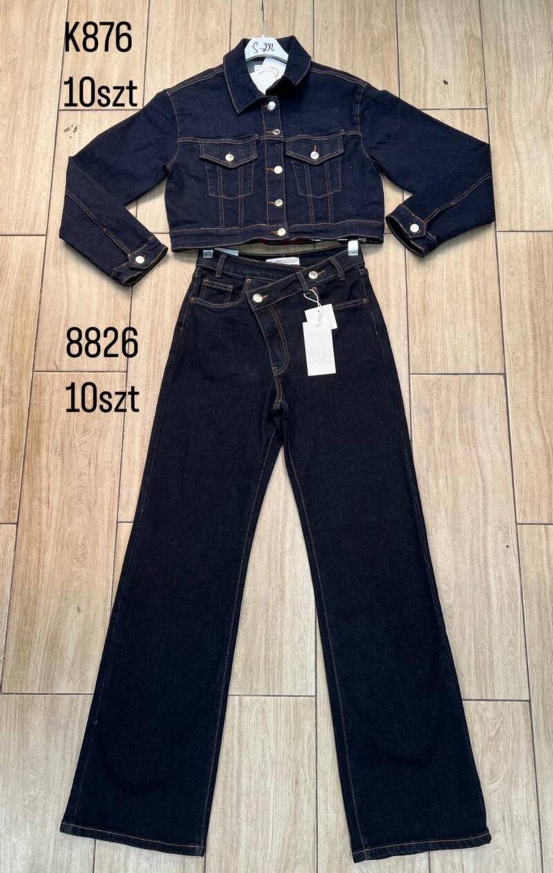 Komplet damskie jeansy Roz XS-XL, 1 Kolor Paczka 10 szt