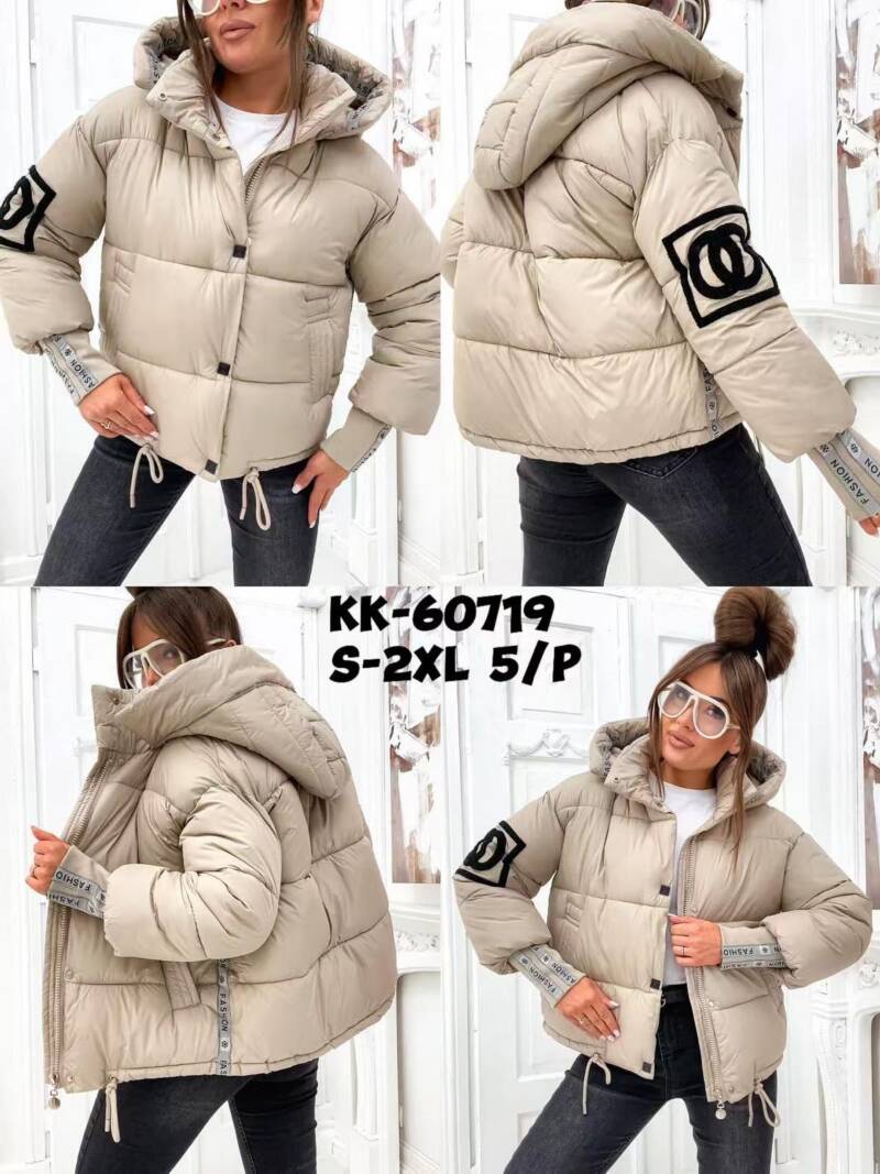 Kurtki damskie zimowe Roz S-2XL, 1 Kolor Paczka 5 szt