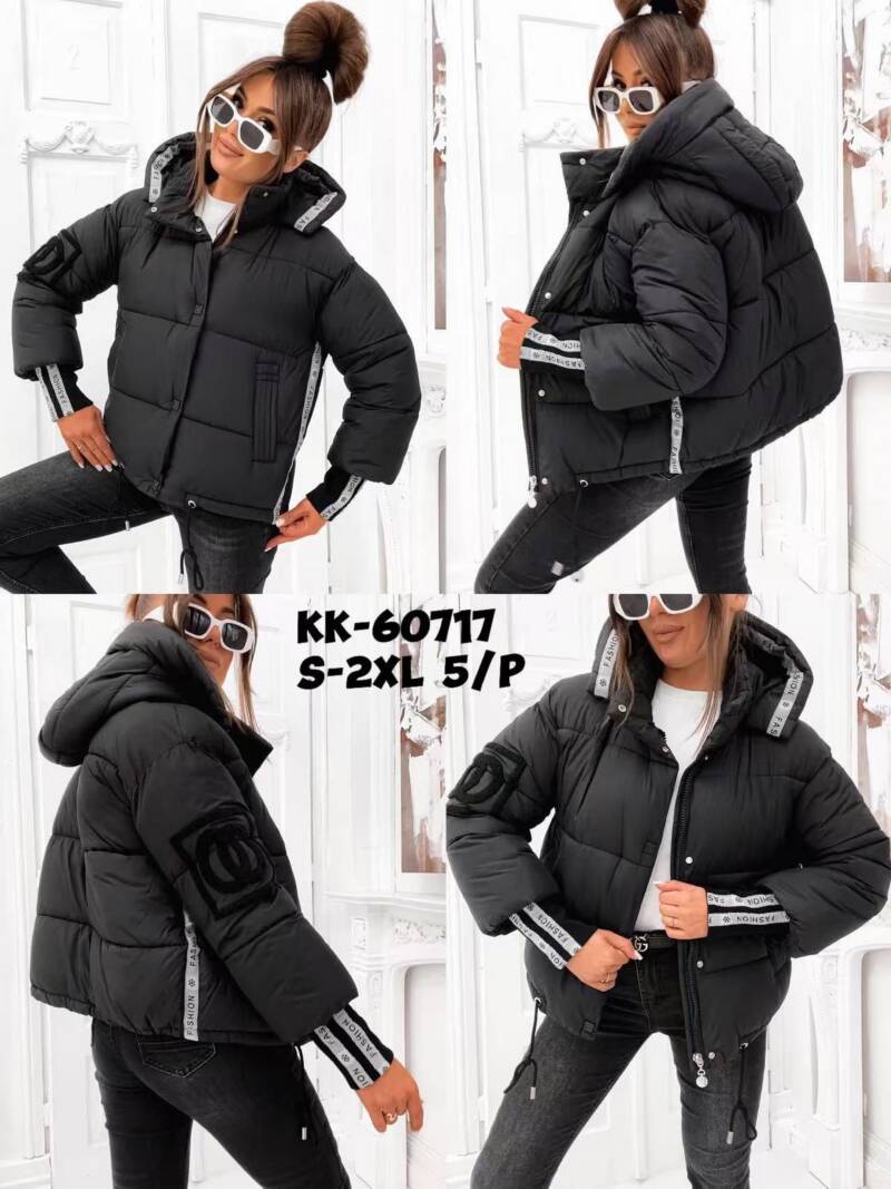 Kurtki damskie zimowe Roz S-2XL, 1 Kolor Paczka 5 szt