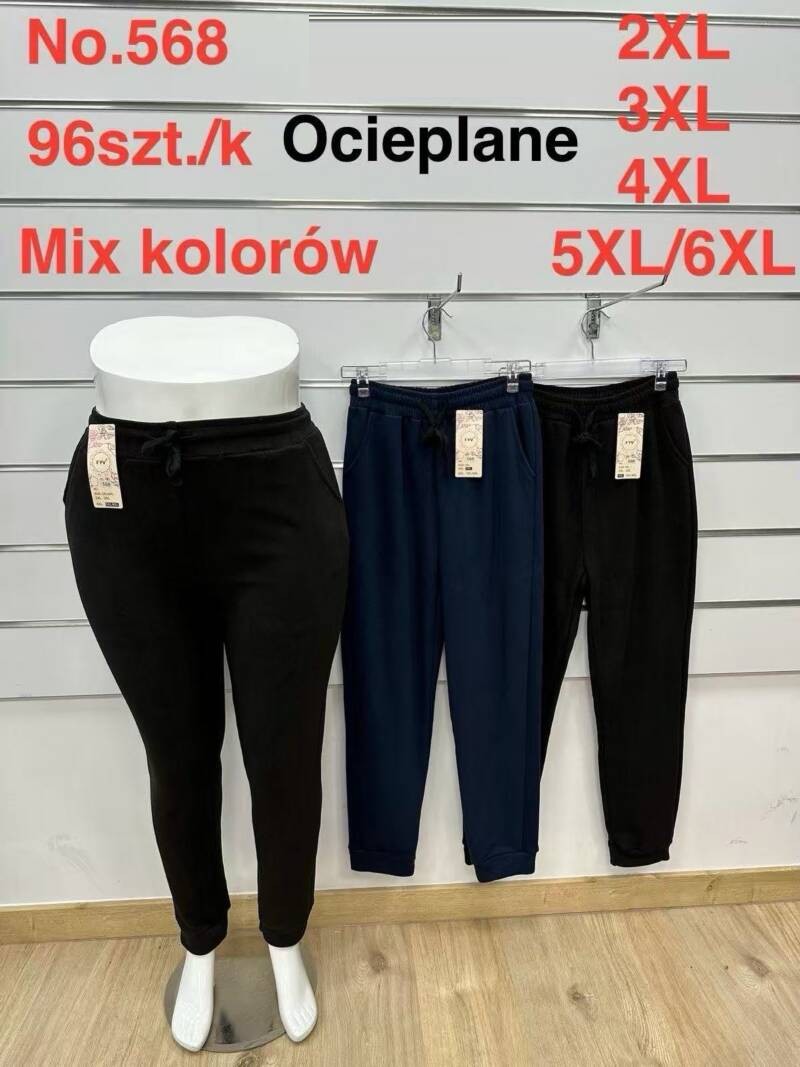 Spodnie damskie duże rozmiary Roz 2XL-6XL, 1 kolor Paczka 10 szt