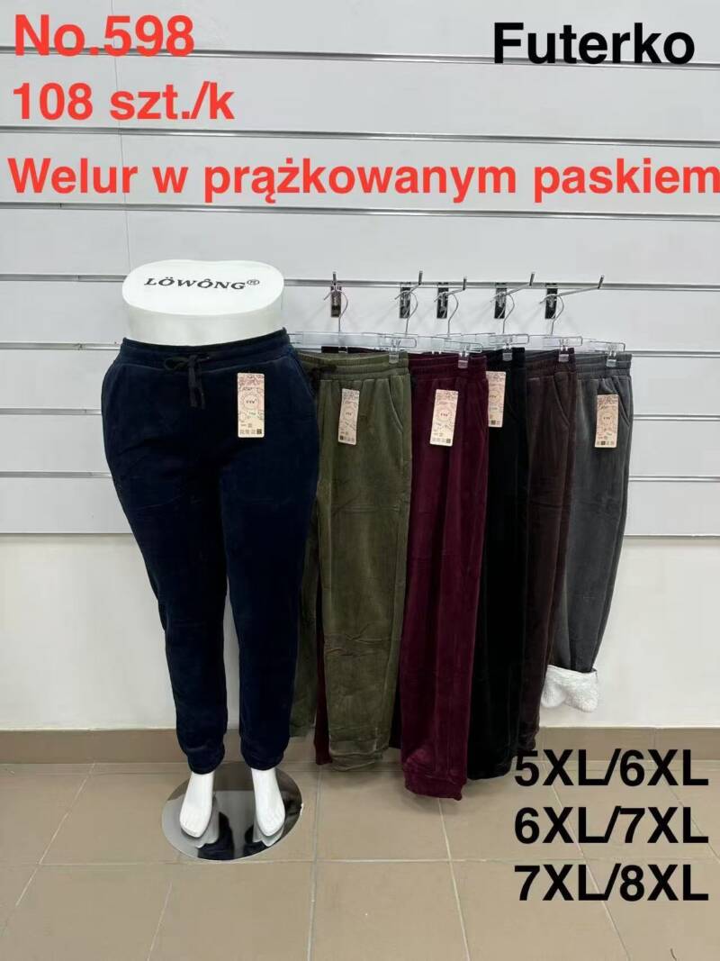 Spodnie damskie duże rozmiary Roz 5XL-8XL, Mix kolor Paczka 10 szt