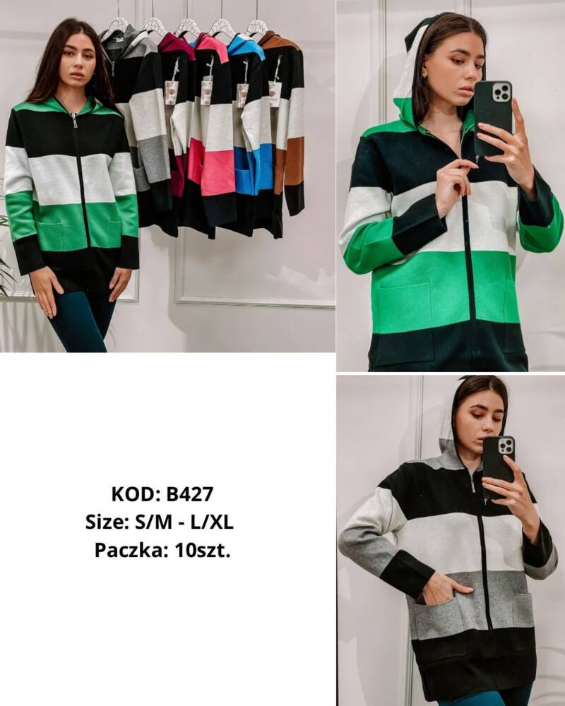 Bluzy damskie Roz S/M-L/XL. Mix kolor. Paczka 10 szt