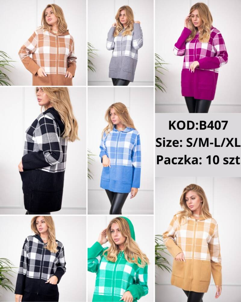 Bluzy damskie Roz S/M-L/XL. Mix kolor. Paczka 10 szt