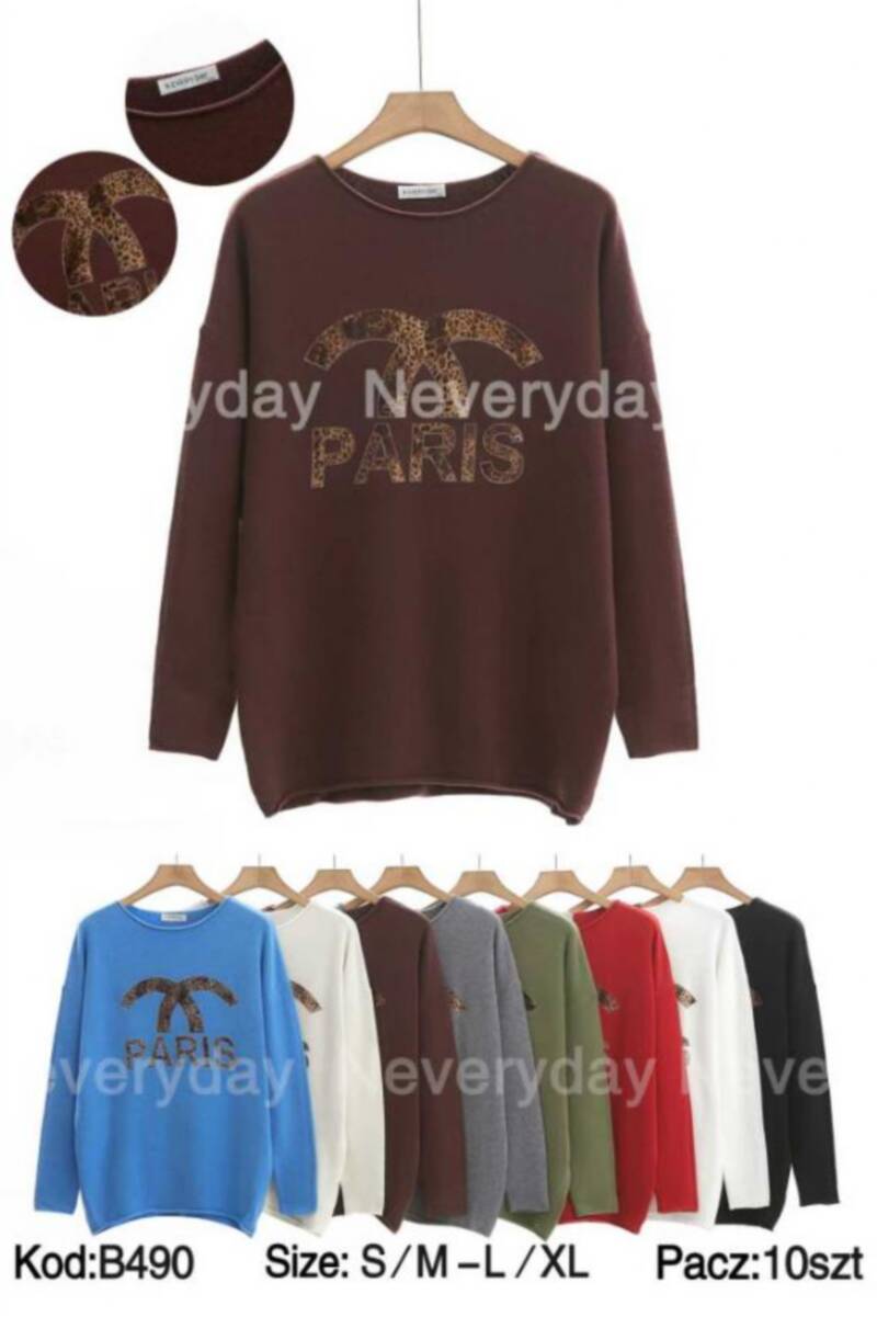 Swetry damskie Roz S/M-L/XL. Mix kolor. Paczka 10 szt