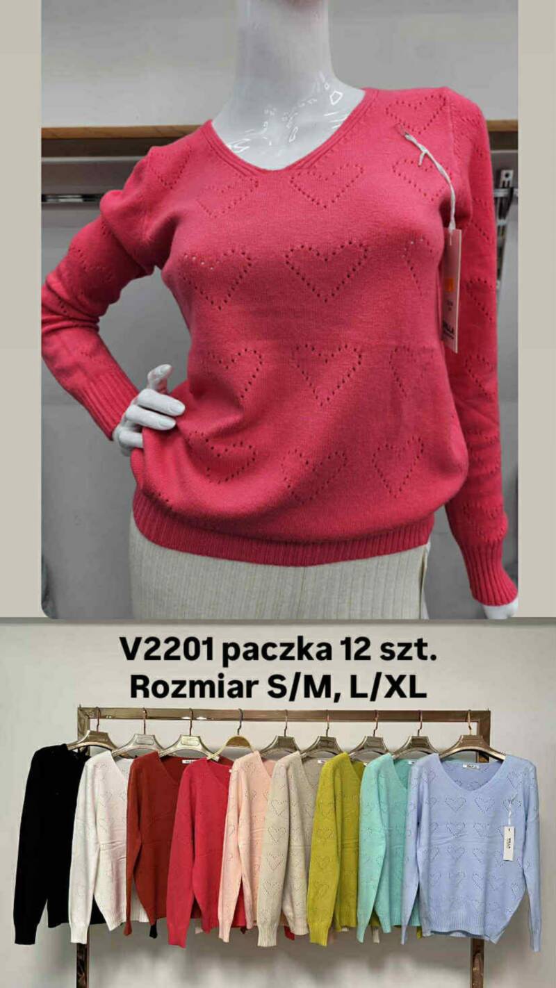 Swetry damskie Roz S/M-L/XL, Mix Kolor Paczka 12 szt