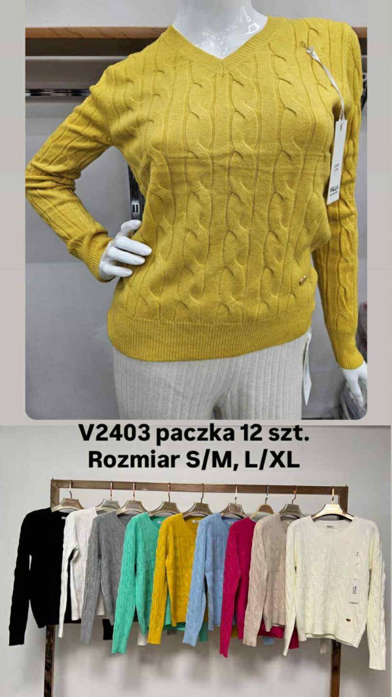 Swetry damskie Roz S/M-L/XL, Mix Kolor Paczka 12 szt
