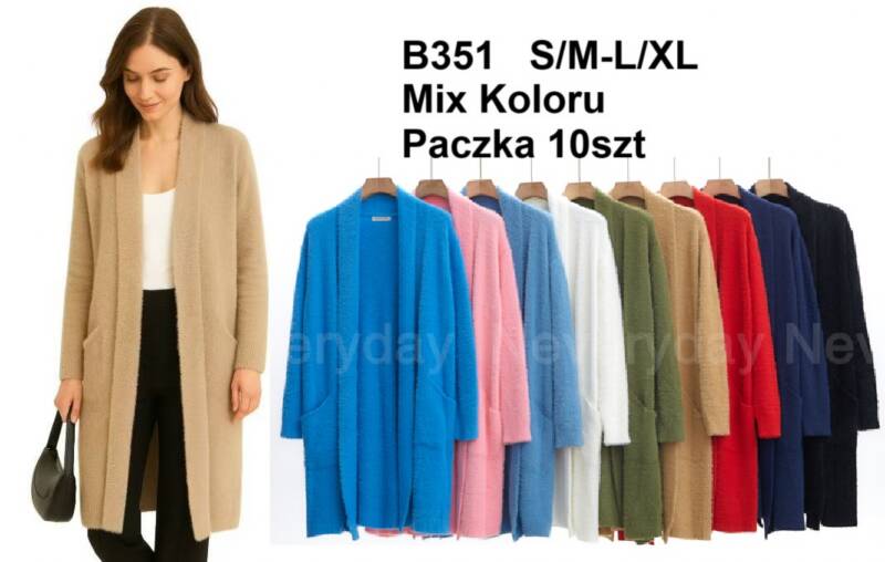 Narzutki damskie Roz S/M-L/XL. Mix kolor. Paczka 10 szt