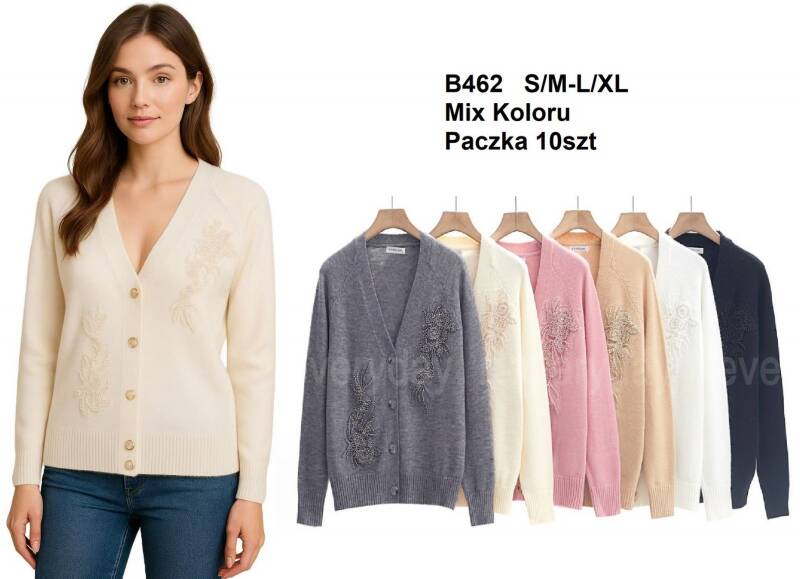 Narzutki damskie Roz S/M-L/XL. Mix kolor. Paczka 10 szt