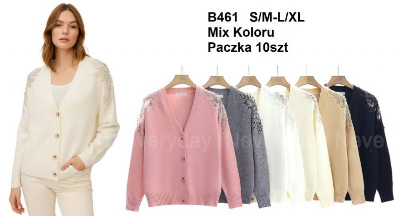 Narzutki damskie Roz S/M-L/XL. Mix kolor. Paczka 10 szt