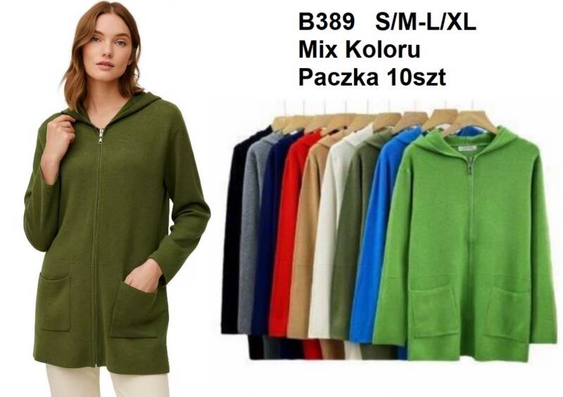 Bluzy damskie Roz S/M-L/XL. Mix kolor. Paczka 10 szt