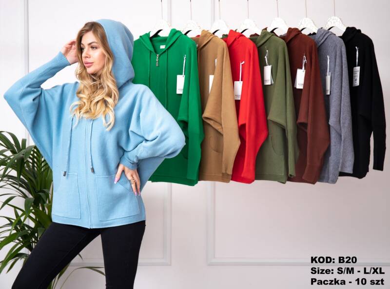 Bluzy damskie Roz S/M-L/XL. Mix kolor. Paczka 10 szt