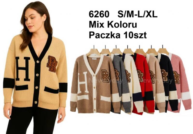 Narzutki damskie Roz S/M-L/XL. Mix kolor. Paczka 10 szt
