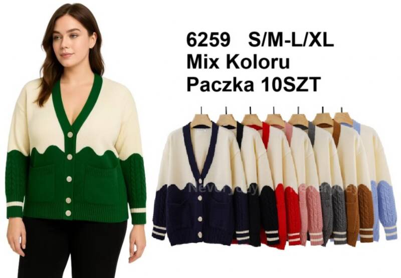 Narzutki damskie Roz S/M-L/XL. Mix kolor. Paczka 10 szt