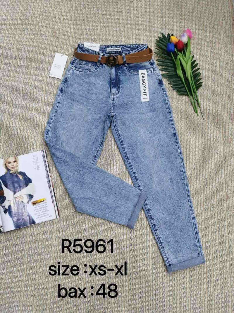 Spodnie damskie jeansy Roz 25-30, 1 Kolor Paczka 12 szt