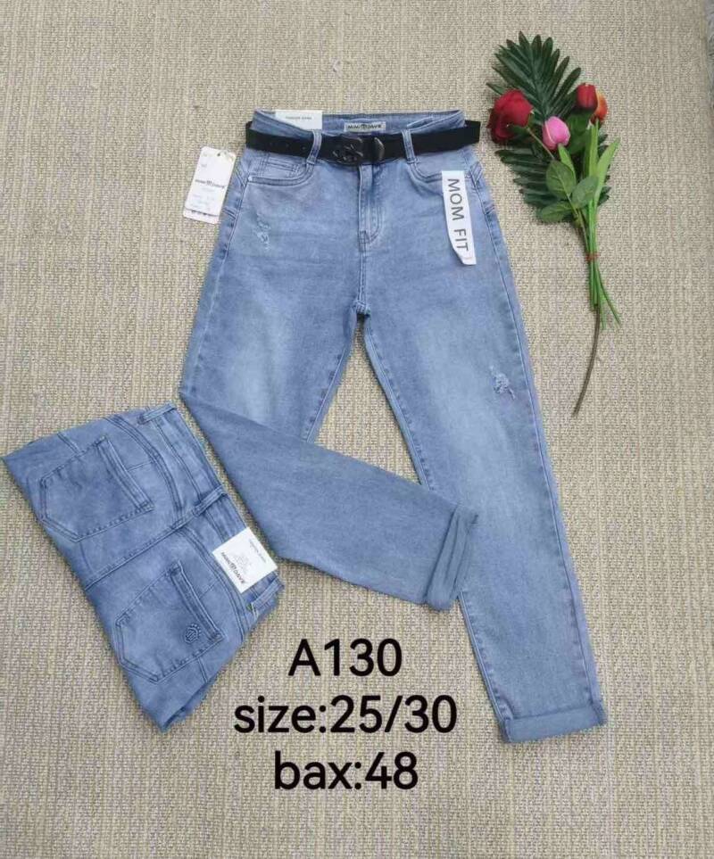Spodnie damskie jeansy Roz 25-30, 1 Kolor Paczka 12 szt